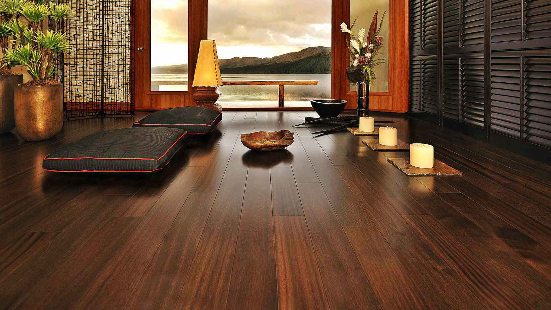 sàn gỗ phong cách truyền thống